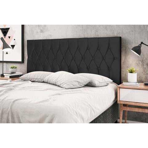 Cabeceira Solteiro Jbe Moveis Madri 94cm Preto Para Cama Box 88cm Decoração Quarto