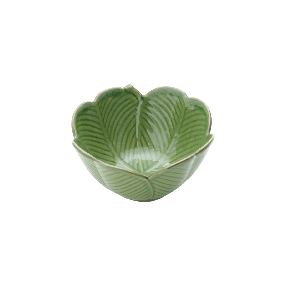 Bowl de Cerâmica Trevo Quatro Folhas Verde 13cm Lyor