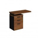 Ver imagem 2 de Mesa Escritório em L com Gaveteiro 1,50x1,50M - Webstart - Nogal Sevilha/Preto - 21416