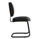 Ver imagem 4 de Cadeira Executiva Costurada Base em "S" Preta - Corino Preto