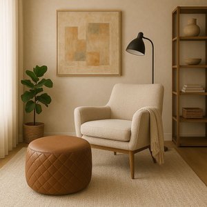 Puff Dekorien 70cm Corano Caramelo Alto Acabamento