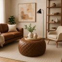 Ver imagem 3 de Puff Dekorien 70cm Corano Caramelo Alto Acabamento