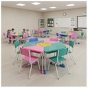 Ver imagem 1 de Conjunto Escolar Hexagonal Baby Mesas e Cadeiras - 02 a 06 Anos - Baby - 41006