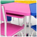 Ver imagem 3 de Conjunto Escolar Hexagonal Baby Mesas e Cadeiras - 02 a 06 Anos - Baby - 41006