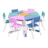 Conjunto Escolar Hexagonal BABY Mesas e Cadeiras - 02 A 06 anos - BABY - 41006 - 1