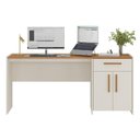 Ver imagem 3 de Mesa Office Notável 2115 Off White/Freijó Trend