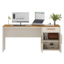 Ver imagem 4 de Mesa Office Notável 2115 Off White/Freijó Trend