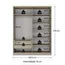 Ver imagem 3 de Guarda-Roupa Solteiro 100% MDF 4 Portas Brescia Bege/Panna
