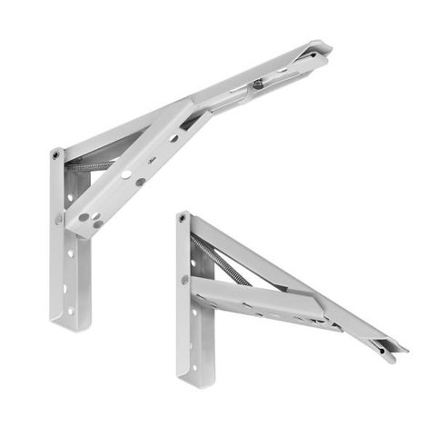 Suporte Mão Francesa Dobrável Par Retrátil 35cm