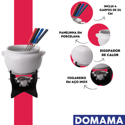 Cj Fondue Porcelana 8 Peças Essence - 3