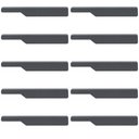 Ver imagem 1 de Kit 10 Puxadores para Móveis Direitos 18cm Cinza Aço Carbono