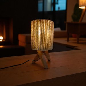 Abajur de Mesa Luminária Rústico para Quarto Mesa Cabeceira Sala Aparador Hall de Entrada