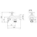 Ver imagem 2 de Torneira para Tanque/Maquina de Lavar 1134 Nova Pertutti Cromado Docol