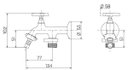 Ver imagem 2 de Torneira para Tanque/Maquina de Lavar 1134 Nova Pertutti Cromado Docol
