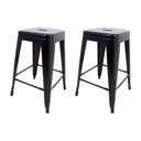 Ver imagem 1 de Kit 2 Banquetas Tolix Médias sem Encosto Pretas