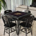 Ver imagem 3 de Mesa de Madeira Jantar Maciça Rústica Quadrada Empório Tambo - Stronger Whiskey - Preta
