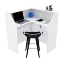 Ver imagem 1 de BALCÃO CAIXA EM L COM GAVETA M212.2021.B (LOJA, ATENDE) MUNDI MOVEIS