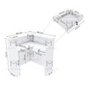 Ver imagem 2 de BALCÃO CAIXA EM L COM GAVETA M212.2021.B (LOJA, ATENDE) MUNDI MOVEIS