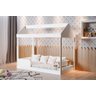 Cama Infantil Montessoriana Crystal Quarto Criança Casinha Grade de Proteção com Colchão Cor Branco - 2