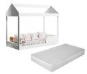 Ver imagem 1 de Cama Infantil Montessoriana Crystal Quarto Criança Casinha Grade de Proteção com Colchão Cor Branco