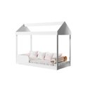Ver imagem 5 de Cama Infantil Montessoriana Crystal Quarto Criança Casinha Grade de Proteção com Colchão Cor Branco