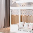 Ver imagem 3 de Cama Infantil Montessoriana Crystal Quarto Criança Casinha Grade de Proteção com Colchão Cor Branco