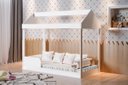 Ver mais imagens de Cama Infantil Montessoriana Crystal Quarto Criança Casinha Grade de Proteção com Colchão Cor Branco