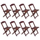 Ver imagem 3 de Kit 2 Conjuntos de Mesa Dobráveis 60x60 em Madeira Padrão - Imbuia