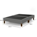 Ver imagem 2 de Base Box Madri Bipartido 1,38 X 1,88 Casal Klm Móveis Cinza