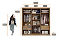 Ver imagem 5 de Guarda Roupa Casal 3 Portas 4 Gavetas - Arezzo Plus-cumaru - Móveis Novo Horizonte