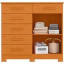 Ver imagem 2 de Cômoda Sapateira Mandarim 6 Gavetas 2 Portas Cinamomo