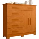 Ver imagem 1 de Cômoda Sapateira Mandarim 6 Gavetas 2 Portas Cinamomo