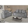 Conjunto de Estofados 2 e 3 Lugares Barcelona - Estofados Linhares Cinza005 - 1