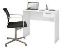 Ver imagem 2 de Escrivaninha para Computador 1 Gaveta Home Office Branca - Notável Móveis