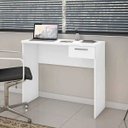 Ver imagem 1 de Escrivaninha para Computador 1 Gaveta Home Office Branca - Notável Móveis