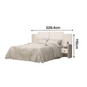 Ver imagem 4 de Cabeceira de Cama Casal Extensivel com 2 Gavetas e Prateleiras Carla ACP Móveis Branco - 100% MDF