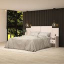 Ver imagem 3 de Cabeceira de Cama Casal Extensivel com 2 Gavetas e Prateleiras Carla ACP Móveis Branco - 100% MDF