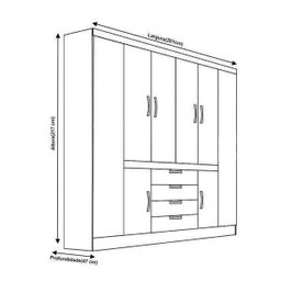 Guarda Roupa Casal 8 Portas New Realce 84020 Branco Demóbile - 4