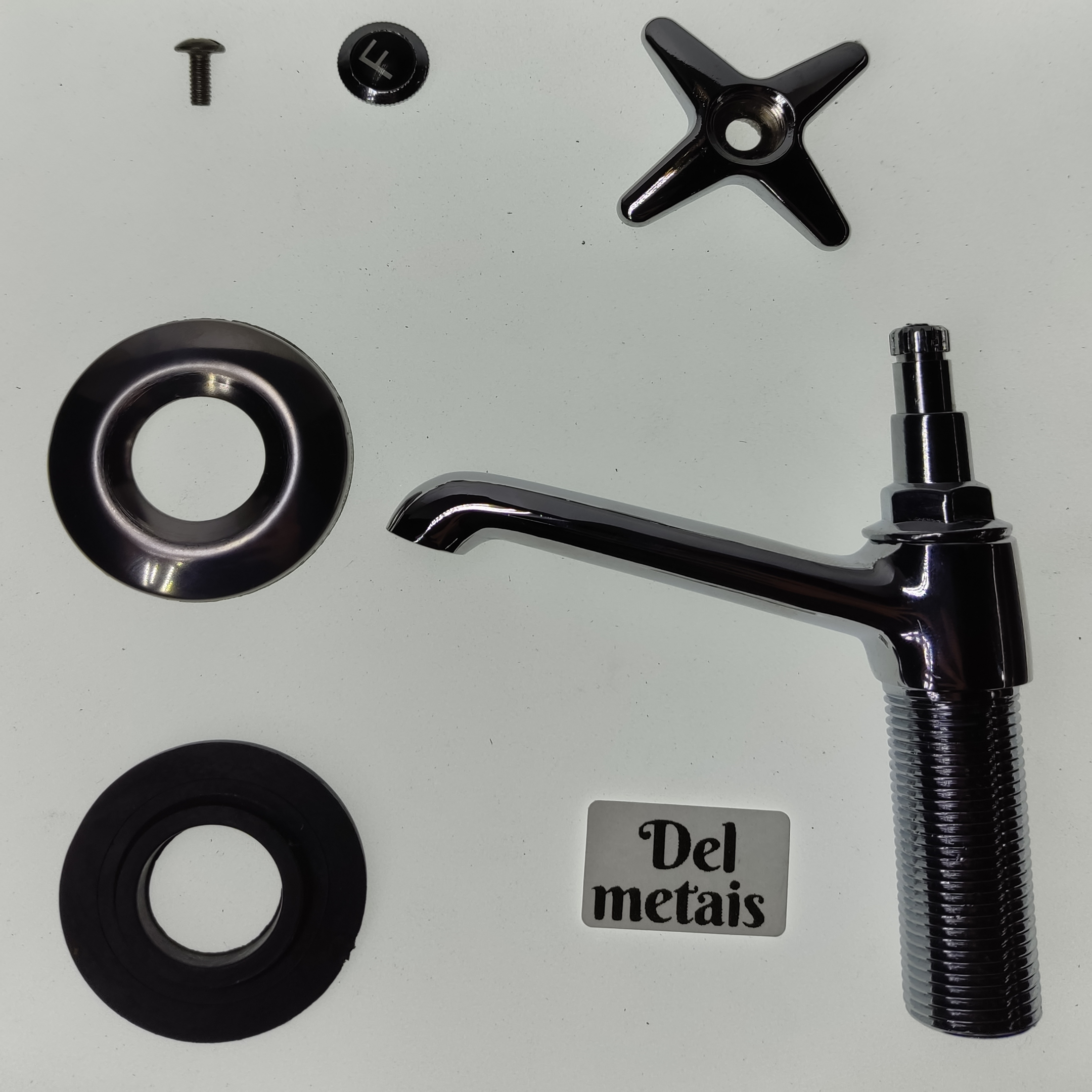 Torneira de Pia Tradicional Metal para Banheiro Mesa Simples Casagrande Mundial - 3