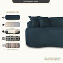Ver imagem 2 de Sofá Orgânico 2 Lugares Curvo Feijão Design Elegante Suede