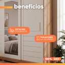 Ver mais imagens de Guarda Roupas Casal 3 Portas de Correr Frisado com Espelho 6 Gavetas 100% MDF Lia