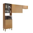 Ver mais imagens de Cozinha Compacta 100% MDF 4 Peças Balcão 120cm para Pia Vert Plus Freijó/Bege Soft