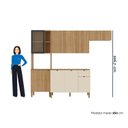 Ver imagem 7 de Cozinha Compacta 100% MDF 4 Peças Balcão 120cm para Pia Vert Plus Freijó/Bege Soft