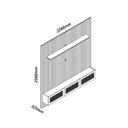 Ver imagem 3 de Home para TV até 85 Polegadas com LED 228,8cm x 250cm 100% MDF Nobre/Native