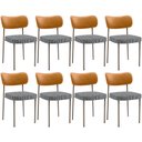 Ver imagem 1 de Kit 08 Cadeiras Decorativa Sala de Jantar Melina Base Arena L02 Couríssimo Whisky Pied Poule - Lyam