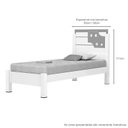 Ver imagem 3 de Cama de Solteiro Bibox Luiza Branco com Rosa/ com auxiliar - Vitamov