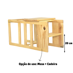 Torre Aprendizagem Montessoriana Cadeira Alimentação Madeira Pinus - 2