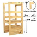 Ver imagem 3 de Torre Aprendizagem Montessoriana Cadeira Alimentação Madeira Pinus
