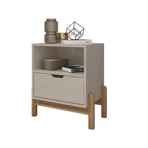 Mesa de Cabeceira Antares Off White - Casa D