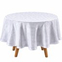 Ver imagem 1 de Toalha de Mesa Redonda Requinte Zoe Branca 1,60m Döhler